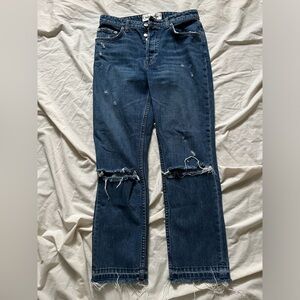 Reformation Distressed Cropped Jeans SZ 27